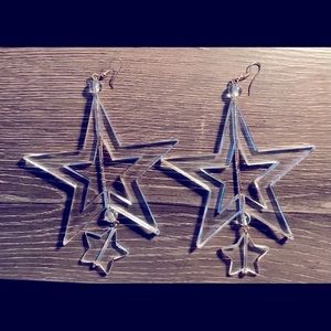 Lucite star earrings